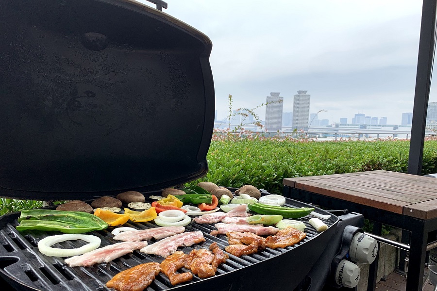 Best Backyard Games for Parties Close Up of a Grill with Meat and Veggies 