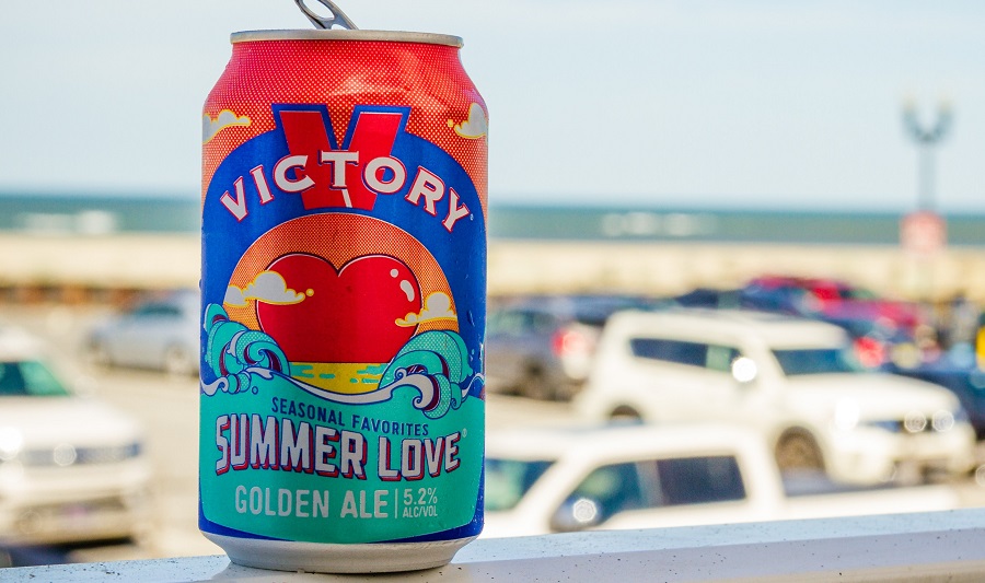 Best Beer to Drink while Boating Close Up of a Can of Victory Summer Love Ale