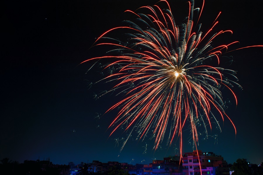Fourth of July Facts to Know a Firework Exploding in the Air