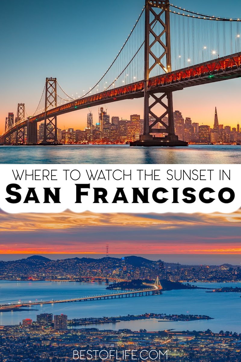 The coast of California is home to beautiful sunsets! Know the best places to watch the sunset in San Francisco so you can make the most of your time in the city. San Francisco Travel Tips | Where to Watch the Sunset in the Bay Area | California Travel Tips | Bay Area Travel Tips | Things to Do in San Francisco via @thebestoflife