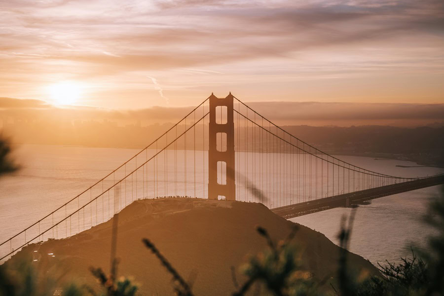 Best Places to Watch The Sunset in San Francisco View of the Golden Gate Bridge During Sunset
