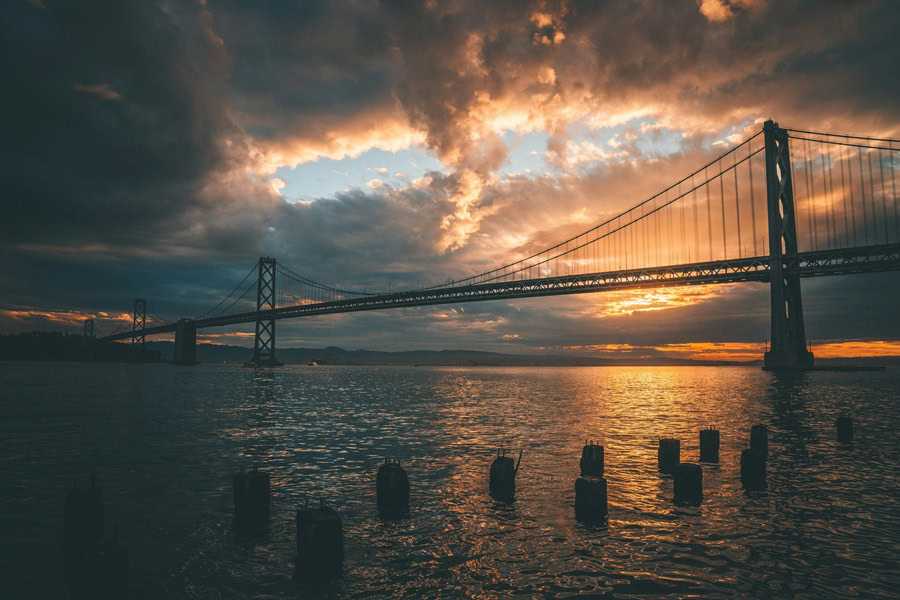 Best Places to Watch The Sunset in San Francisco View of the Bay Bridge While the Sun Sets