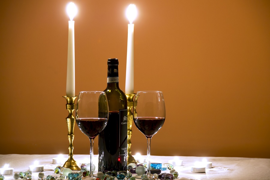 Easy Dinner Recipes For Two A Table Set for Two with Candles and Two Wine Glasses