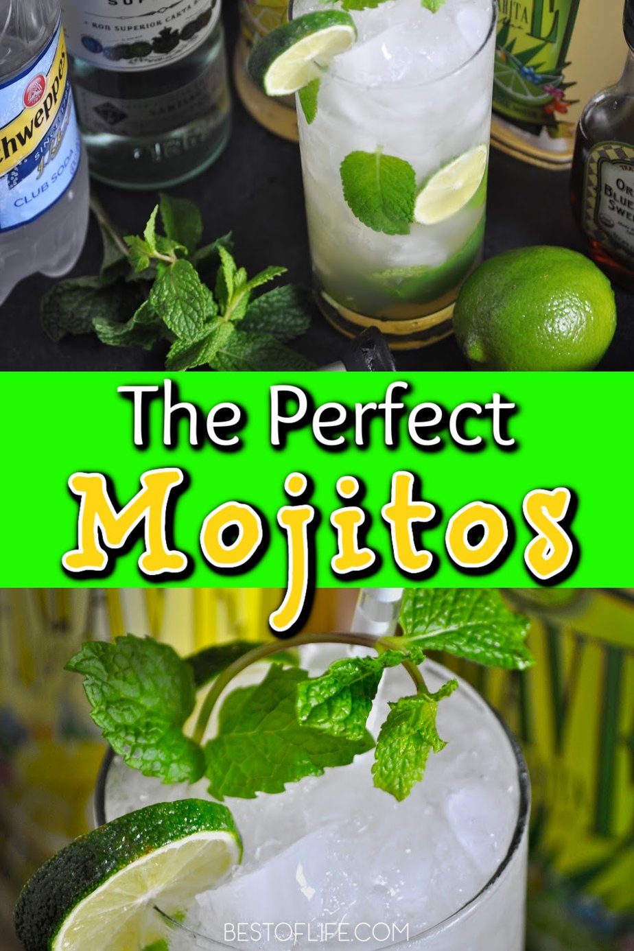 To make the perfect mojito, you will need a few things on hand in your kitchen. They are easy to shop for and find so you always have them for making mojitos and other cocktails. #happyhour #cocktails #mojito | Mojito Recipes | Best Mojitos | Mojito Tips 