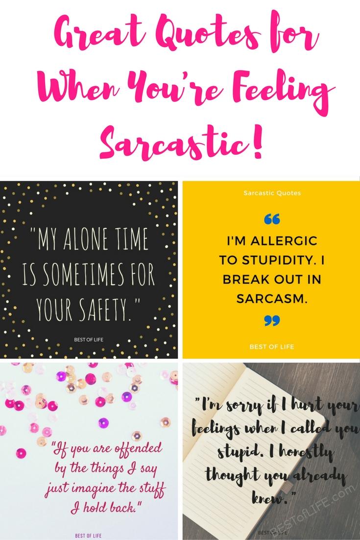 Sarcasm is so much fun and sometimes social media is the perfect platform for sharing great quotes. These are great quotes when you're feeling sarcastic! #sarcastic #quotes #funnyquotes #funny #humor #laugh via @thebestoflife