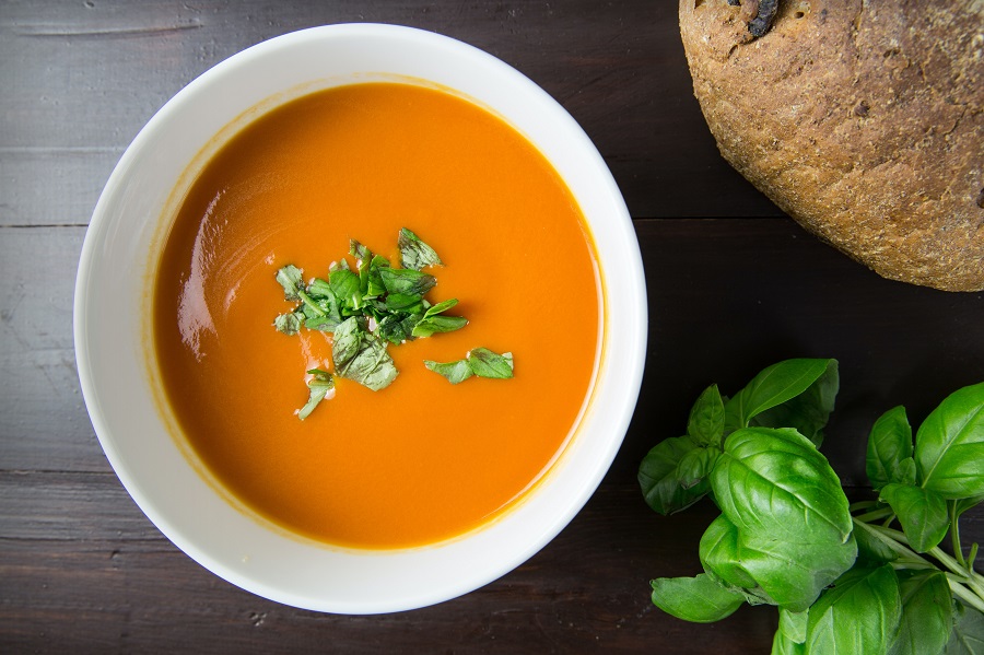 Whole30 Lunch Recipes Overhead View of a Bowl of Soup