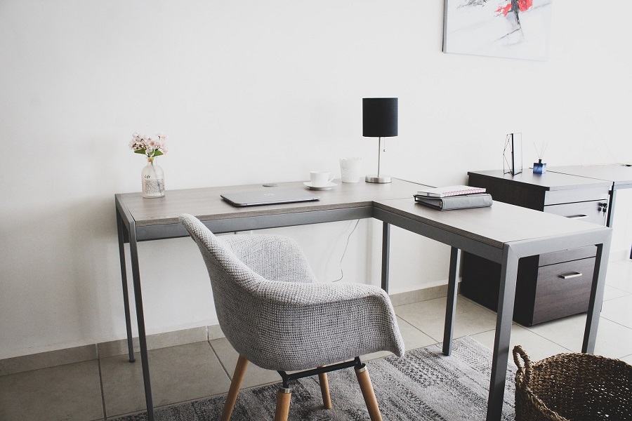 Office Decor Ideas for your Home Office View of an Office Desk with a Chair and Basic Decor