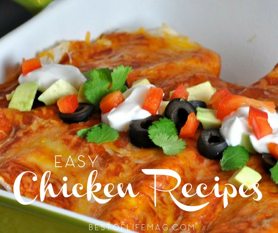Easy chicken recipes come in many different flavors and sizes and can help make sure there is always a meal for dinner, even when there is no time left in the day. Easy Chicken Recipes | Easy Recipes | Chicken Recipes | Best Chicken Recipes | Best BBQ Chicken | Best Fried Chicken | Healthy Chicken Recipes | Easy Dinner Recipes | Best Dinner Recipes