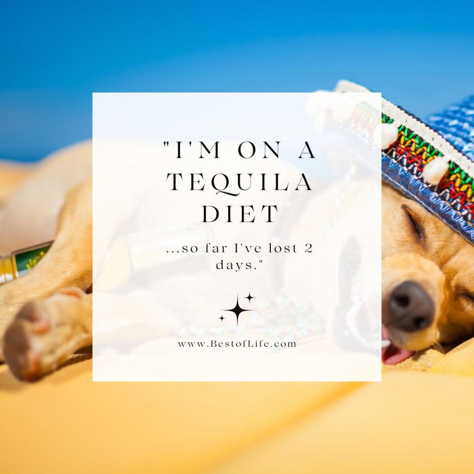 Tequila Quotes "I'm on the tequila diet. So far I've lost 2 days."