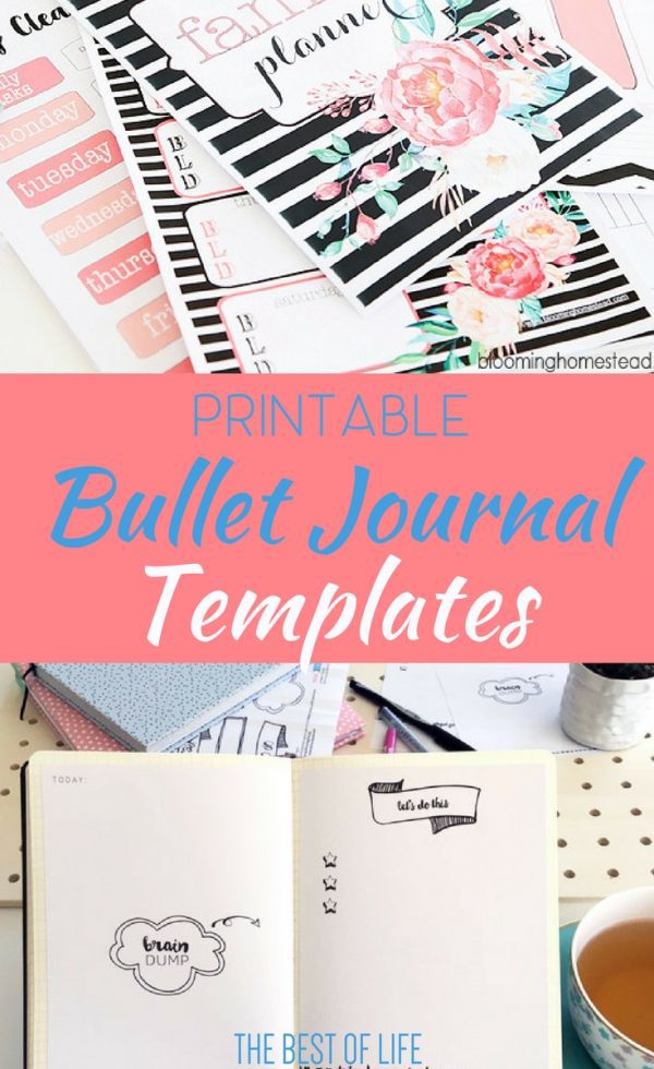 15 Printable Bullet Journal Templates - The Best of Life