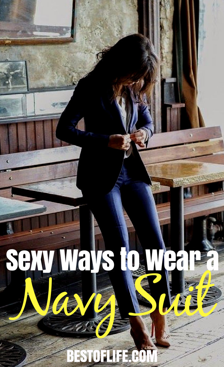 Find the sexiest ways to wear a navy suit that are appropriate for work and different ways appropriate for date night for both men and women. Fashion Tips for Suits | How to Wear a Suit | Ways to Wear a Suit | Navy Suit Ideas for Men | Navy Suit Ideas for Women | Navy Suit Style Ideas via @thebestoflife