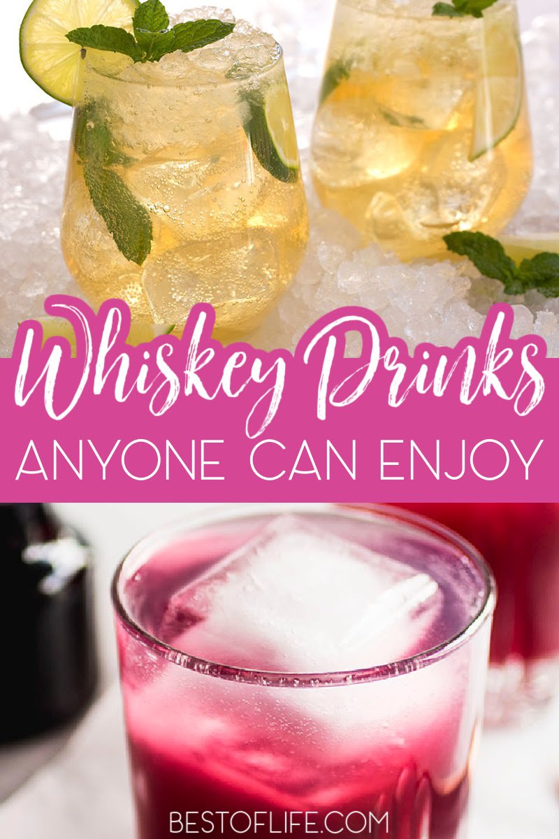 Learn how to enjoy whiskey more with some easy whiskey drinks that just about anyone can make and you may end up with a new favorite happy hour drink. Tips for Drinking Whiskey | Whiskey Drinks | Whiskey Cocktails | Happy Hour Recipes | Winter Cocktail Recipes | Party Cocktail Recipes | Party Drinks | Easy Cocktails #whiskeyrecipes #cocktailrecipes