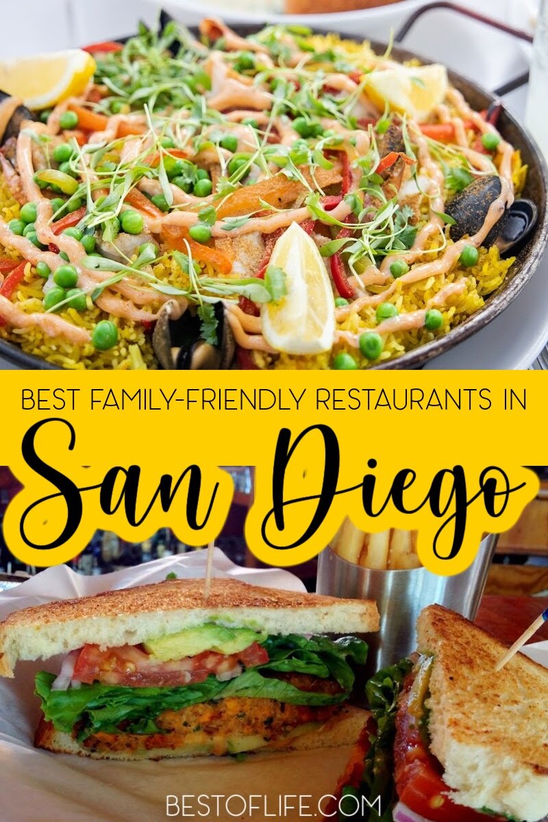 Eating out with kids at the best restaurants in San Diego can be carefree and fun for everyone in the family if you dine at the best restaurants in San Diego to go to with kids. Best Restaurants in San Diego | Family-Friendly Restaurants in San Diego | Kid-Friendly Restaurants in San Diego | Things to do in San Diego | Things for Families to do in San Diego #traveltips #sandiego