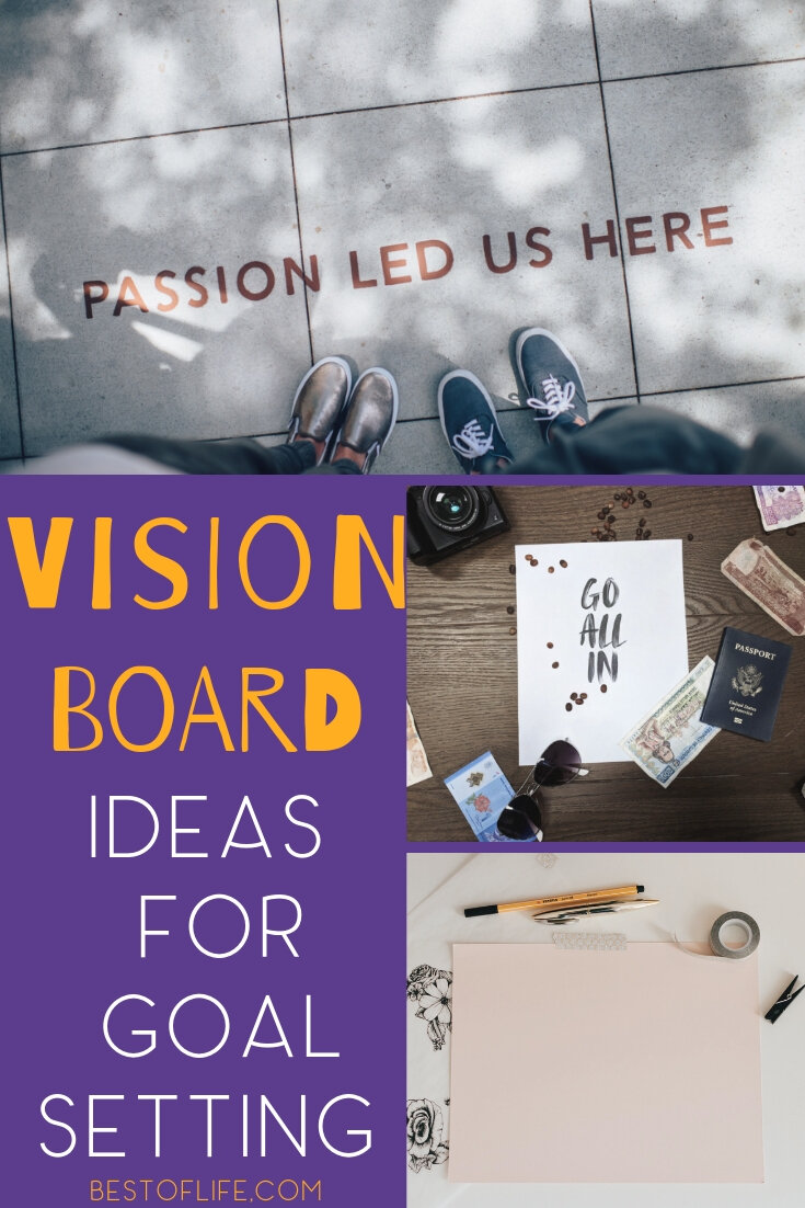 Set your goals and use these creative and inspirational vision board ideas for goal setting to make sure that you live every day to your fullest potential! Vision Board Ideas | Vision Boards for Men | Vision Boards for Women | Goal Setting Ideas | Bullet Journaling | How to Make a Vision Board #visionboard #bulletjournal via @thebestoflife