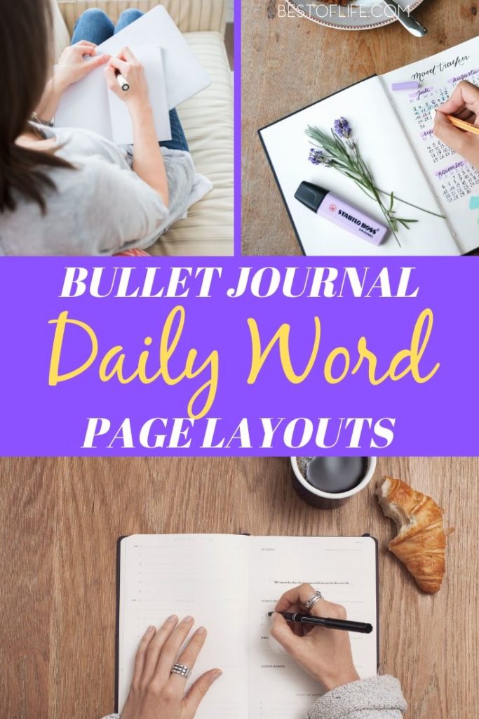 Bullet Journal Word of the Day Layouts to Inspire : The Best of Life