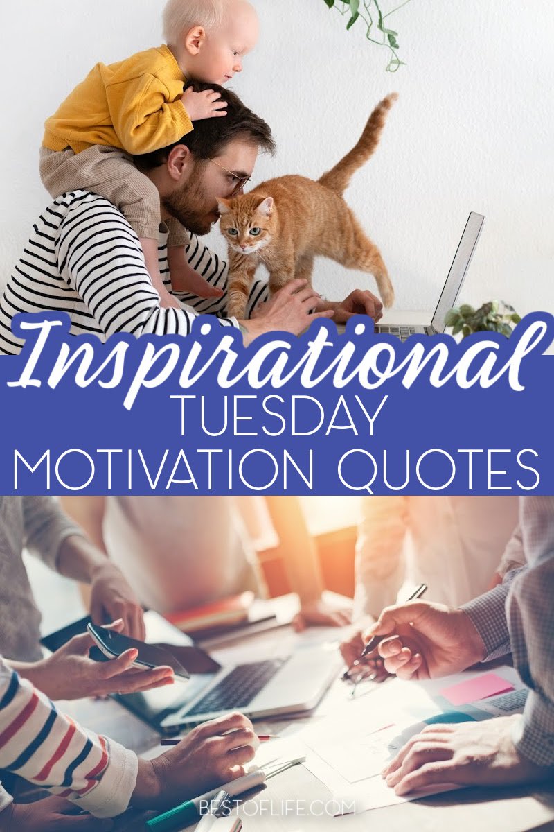 Use inspirational Tuesday motivation quotes to get you through the week when it’s hard to see the light at the end of the tunnel in your week. Inspirational Quotes | Motivational Quotes | Quotes for Work | Quotes for Weekdays | Work Inspiration | Work Motivation | Quotes for Work Weeks | Business Quotes via @thebestoflife