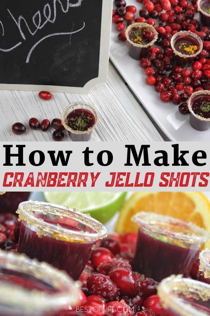 These cranberry jello shots are tart, sweet and will even make your uncle’s jokes seem that much funnier at the holiday table. It’s a win/win for everyone. Christmas Party Recipes | Recipes for Adults | Holiday Cocktail Recipes | Party Recipes | Seasonal Jello Shots | Jello Shots for Christmas via @thebestoflife