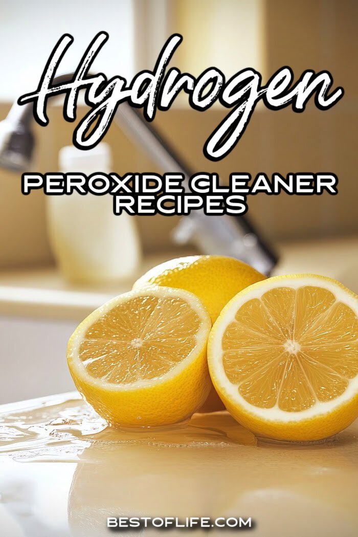 These hydrogen peroxide cleaner DIY recipes are a natural way to help us clean our homes and more without breaking the bank on cleaning supplies. Hydrogen Peroxide Uses | Hydrogen Peroxide Uses Cleaning | Hydrogen Peroxide Hand Sanitizer | Hydrogen Peroxide Cleaner Baking Soda | Hydrogen Peroxide Cleaner Essential Oils | Natural Cleaners via @thebestoflife