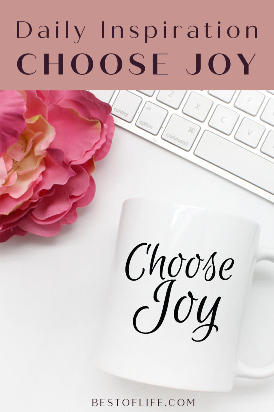 Choose Joy Script 11 Oz White Inspirational Quote Coffee Mug