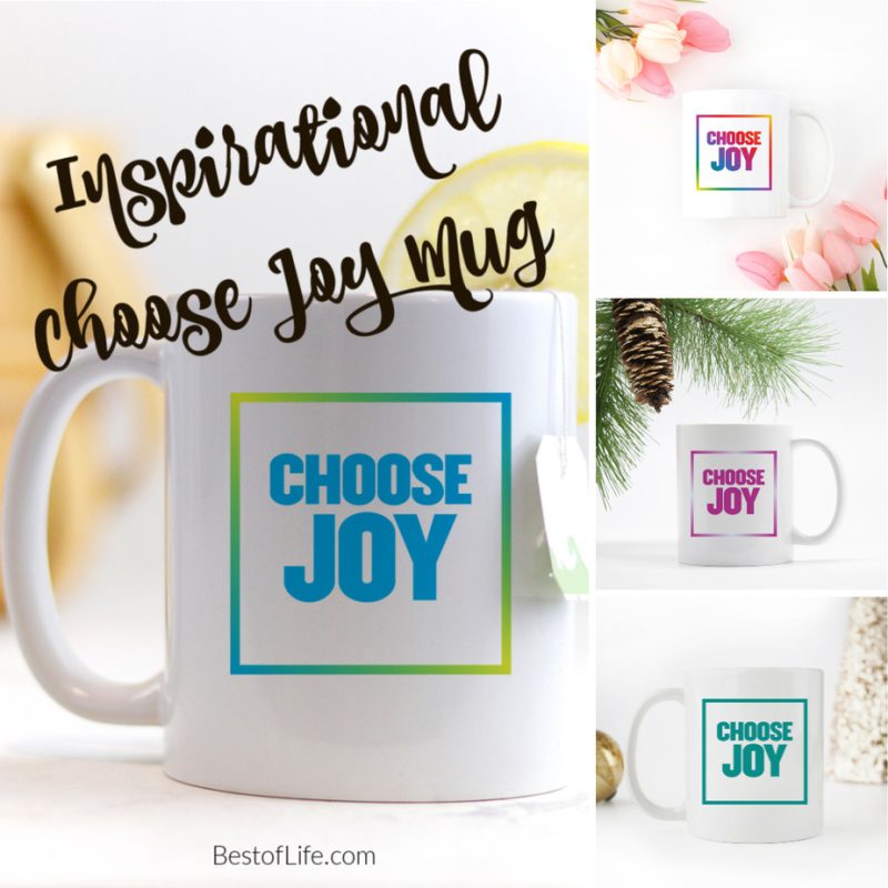 Inspirational Choose Joy Block Font Coffee Mug
