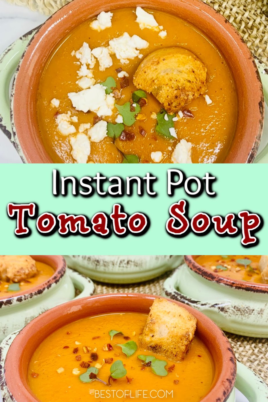 You can easily make Instant Pot red pepper tomato soup for dinner any night of the week or even pack it up for a healthy lunch on the go. Instant Pot Soup Recipes Healthy | Instant Pot Lunch Recipes | Homemade Tomato Soup Recipe | Instant Pot Soup Recipe | Instant Pot Meal Planning | On The Go Recipes for Lunch | Tomato Soup Recipes #instantpot #soup via @thebestoflife