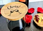 Cheers Wine Glass Topper with appetizers