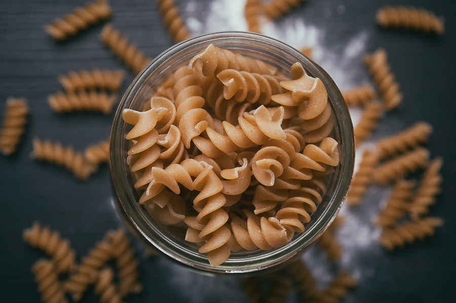 Instant Pot Sausage Pasta Recipes A Cup Filled With Spiral Pasta