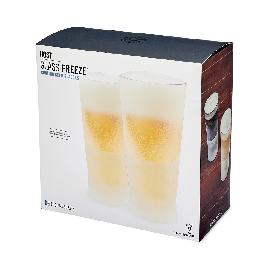 Glass FREEZE™ Beer Glass (set of two) The Best of Life