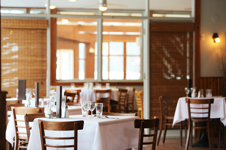 Best Restaurants with a View in Orange County View of an Empty Restaurant Filled with Tables and Chairs Set for the Day