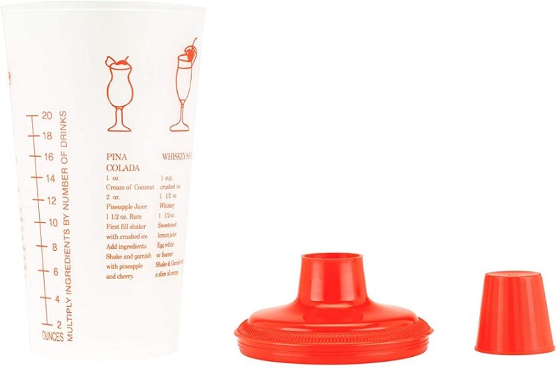 Having a recipe shaker or cocktail shaker with recipes printed on it makes bartending at home easier for parties and happy hour with friends. Cocktail Shaker | Happy Hour Recipes | Cocktail Making Tips | Cocktail Recipes | Cocktails for Crowd | Cocktails with Vodka | Cocktails with Gin | Shaker for Drinks | Bartending Tips | Gifts for Bartenders #cocktails #drinks