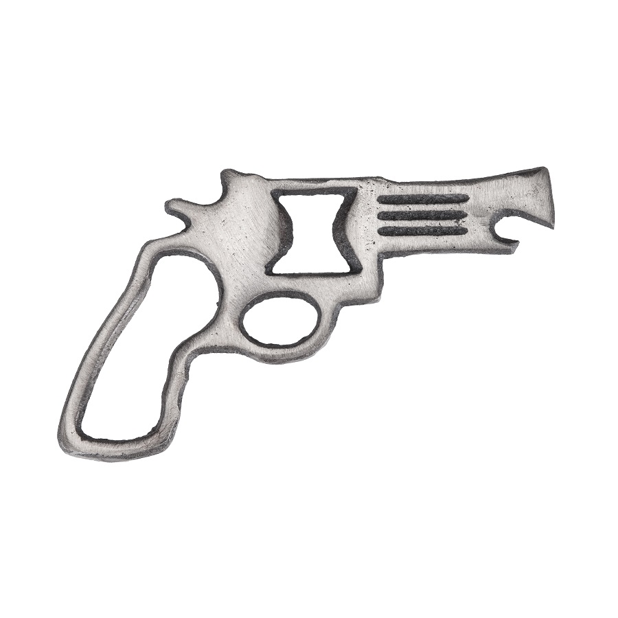 Pistol Cast Iron Bottle Opener Pop a Cap Off! The Best of Life®