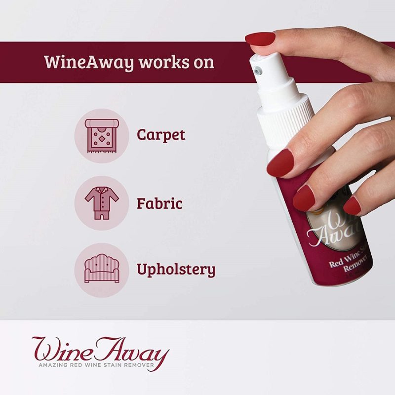 Infographic on What Wine Away Stain Remover Works On