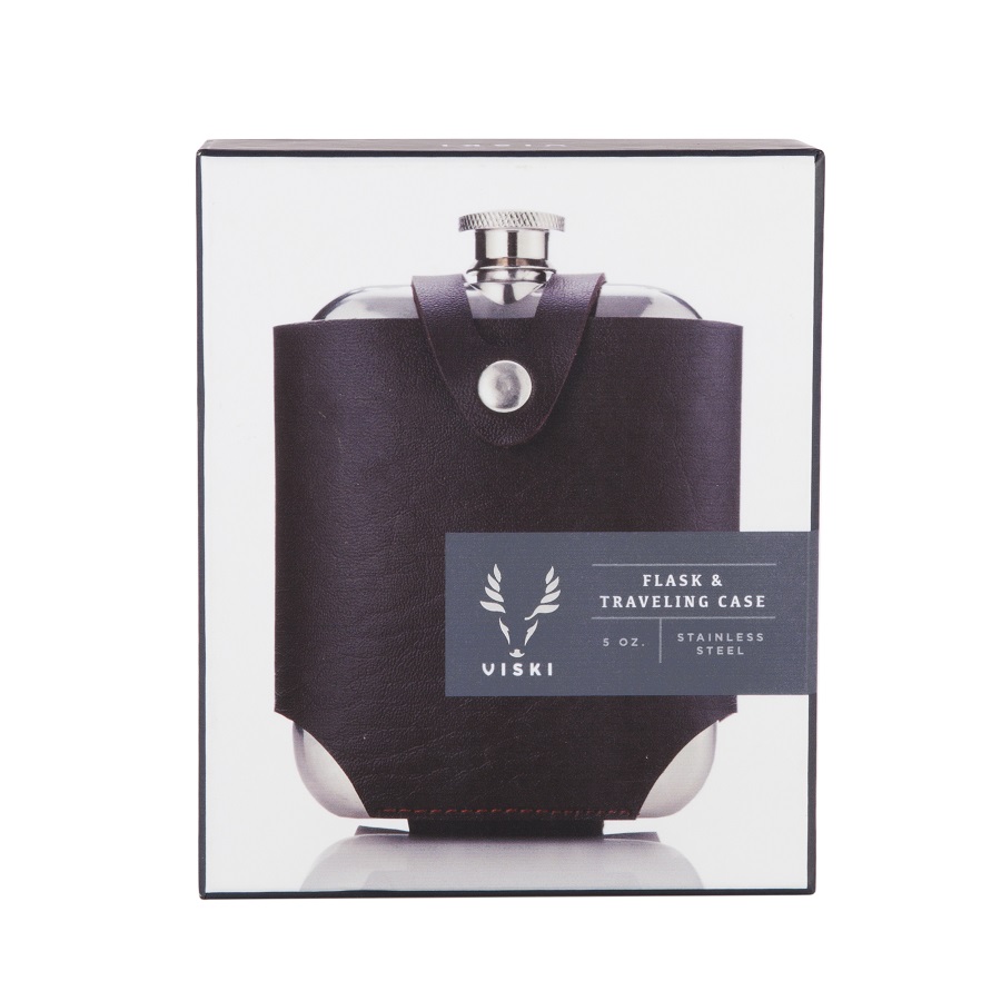 Taking drinks with you on the go is easier when you have this classy stainless steel flask with faux leather carrying case. Wedding Ideas | Groomsman Gift Ideas | Travel Tips | Flask Design Ideas | Cocktail Hour | Happy Hour Tips | Whiskey Drinks #cocktail #happyhour via @thebestoflife
