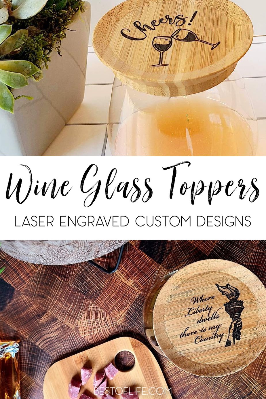 The best wine glass toppers help you mingle and are the perfect small appetizer plate. They serve as a great drink marker and help you show off your personality, too. Wine Glasses | DIY Wine Glass Toppers | Tips for Drinking Wine | Wine Party Ideas | Party Planning | Party Supplies #winedown #partytips