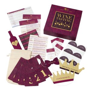 Laugh A Lot Wine Tasting Game Pieces Spread Out