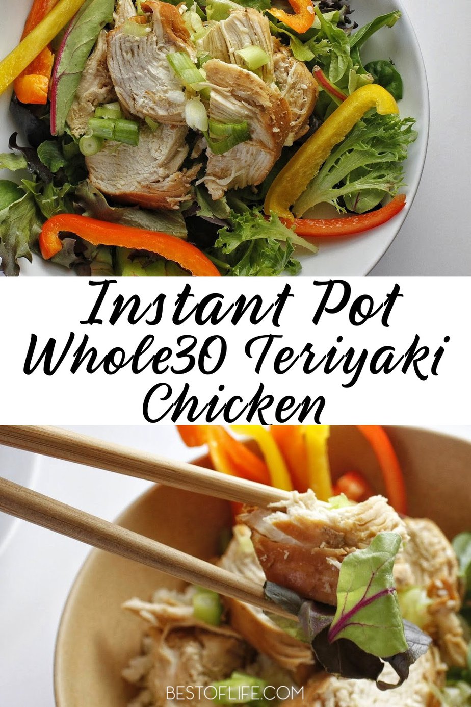 Whole30 Instant Pot teriyaki chicken is not only a healthy recipe for weight loss, but also versatile and can be served different ways for an easy healthy dinner. Teriyaki Chicken Instant Pot | Instant Pot Chicken Recipes | Pressure Cooker Chicken Recipes | Whole30 Recipes with Chicken | Whole30 Instant Pot Recipes | Easy Dinner Recipes | Healthy Dinner Ideas #dinnerrecipes #instantpot via @thebestoflife
