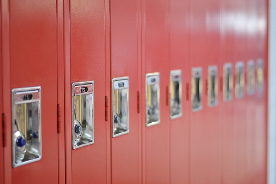 Best Netflix Series for Teens Close Up of Red High School Lockers
