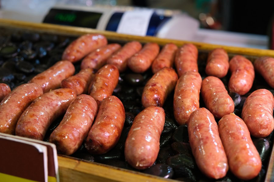 Crockpot Little Smokies Party Food Recipes Close Up of Small Sausages on a Serving Tray