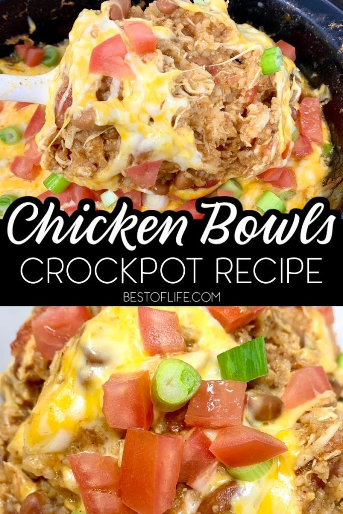 Crockpot Chicken Bowls Party Food Recipe | Football Game Party Food