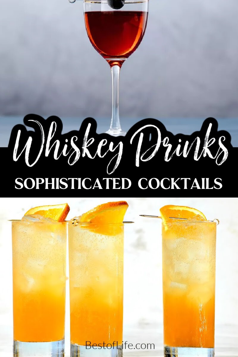 These easy whiskey cocktails are perfect relaxing drinks for adults, so tasty that even whiskey haters will enjoy them. via @thebestoflife
