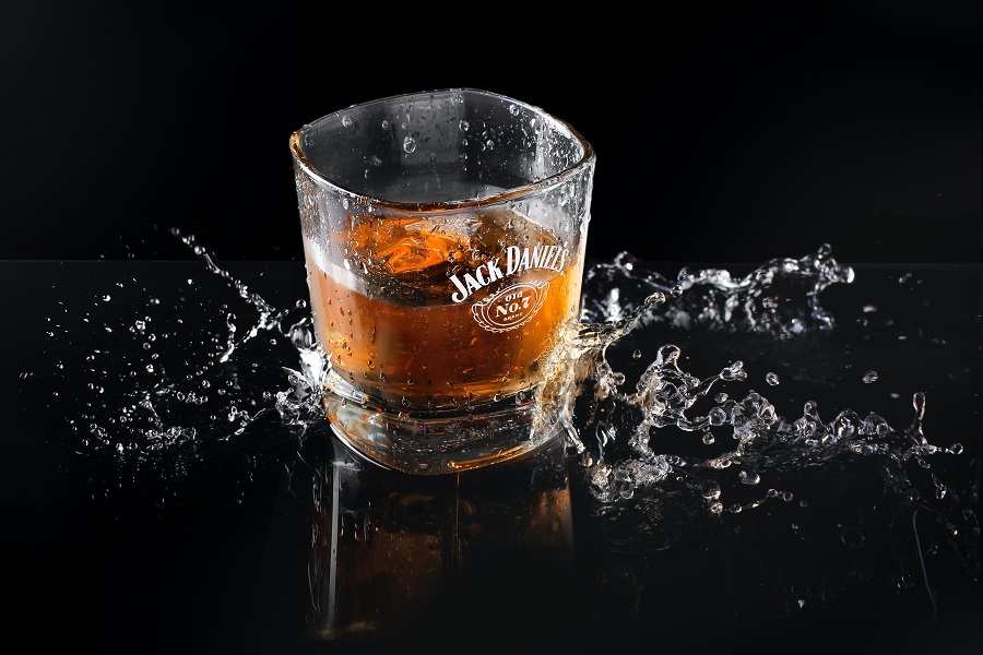 Easy Whiskey Drinks a Single Jack Daniels Glass Filled Halfway with Whiskey