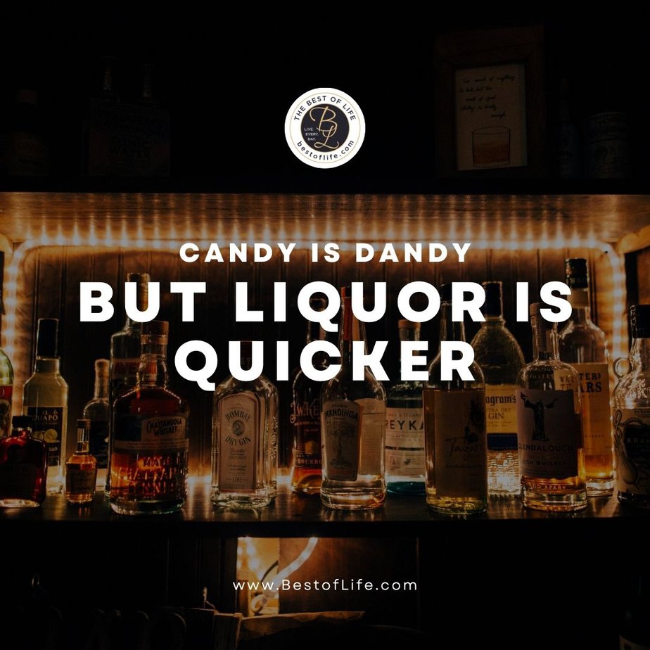 Funny Drinking Toasts “Candy is dandy but liquor is quicker.”