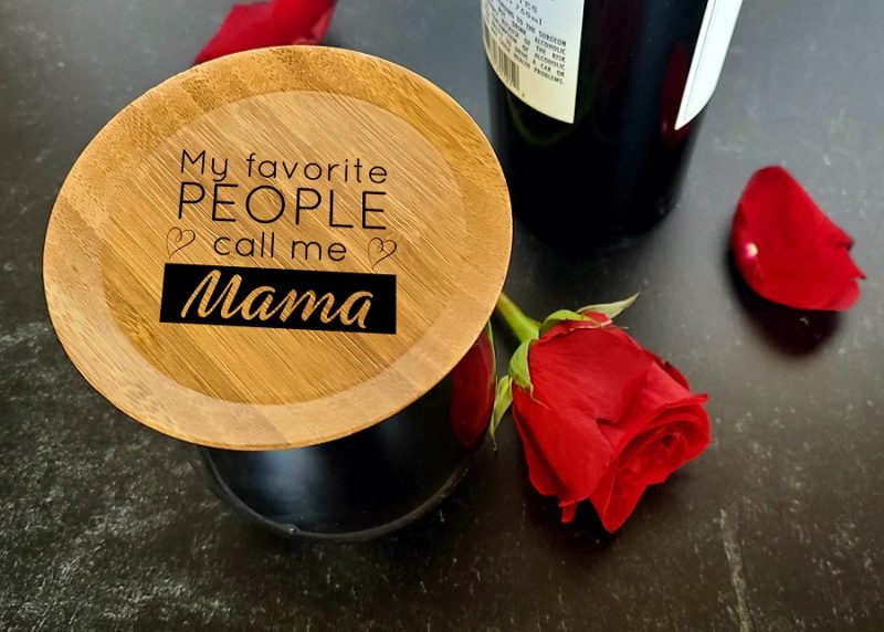 My Favorite People Call me Mama on Wine Glass Topper