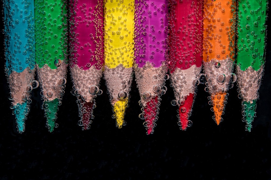 21 Things to do in La Jolla California Close Up of Colored Pencils in Water