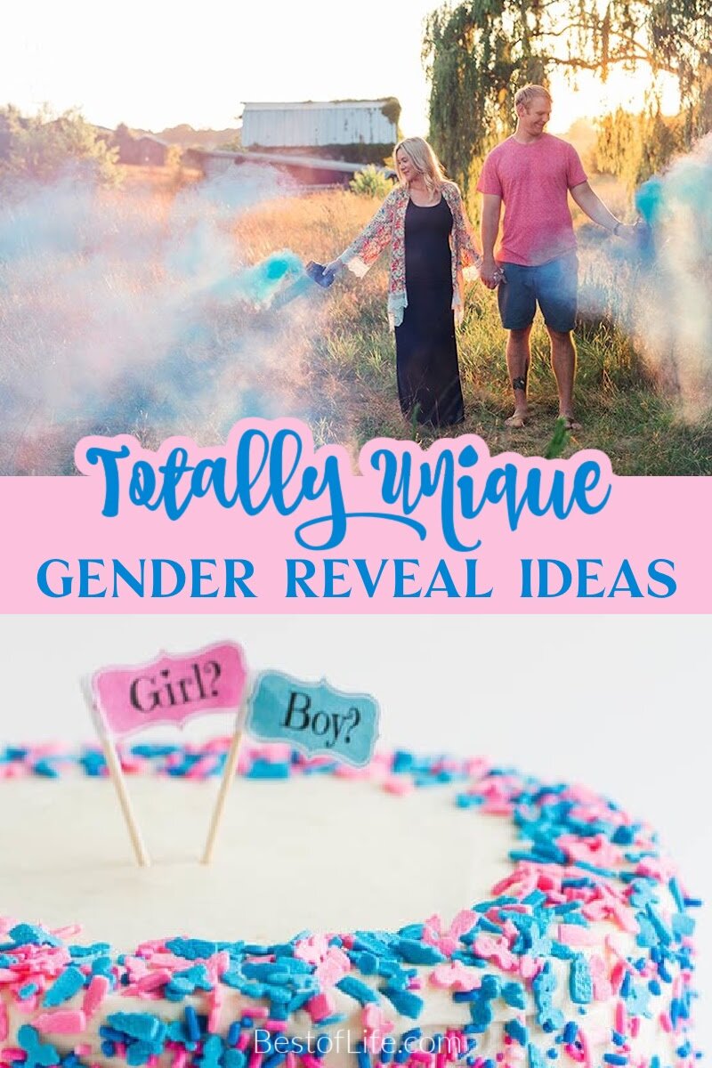 Unique gender reveal ideas are fun ways to reveal the gender of a coming baby to the parents, their family, and their closest friends. Gender Reveal Ideas for Party | Gender Reveal Nursery | Cakes for Gender Reveal Parties | Gender Reveal Decorations | Games for Gender Reveals | Gender Reveal Ideas Themes | Creative Gender Reveal Ideas | Last Minute Gender Reveal Ideas via @thebestoflife