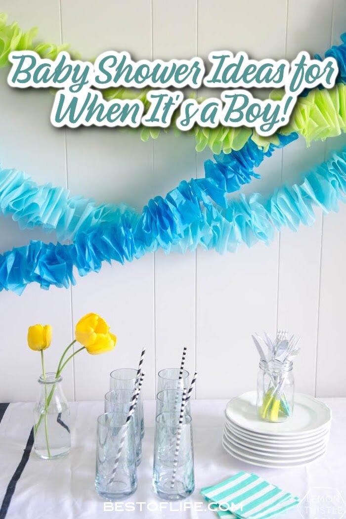 Baby shower ideas for boys will help you throw the ultimate baby shower and may even end up with you being tasked with throwing more than just one baby shower. Games for Baby Showers | Baby Shower Decor Ideas | Food For Baby Showers | Baby Shower Recipes | DIY Baby Shower Decor | Fun Games for Baby Showers via @thebestoflife