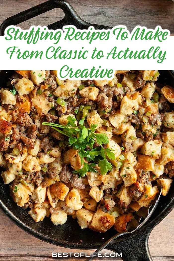 These are the best Thanksgiving stuffing recipes you can make for your Thanksgiving dinner crowd to enjoy. Thanksgiving Dinner Recipes | Holiday Dressing Ideas | Traditional Stuffing Recipe | Easy Stuffing Recipes | Homemade Stuffing | Thanksgiving Side Dishes | Stuffing for Turkey | Savory Dressing Recipes | Holiday Dinner Ideas | Classic Stuffing | Cornbread Stuffing Recipe | Thanksgiving Cooking | Holiday Side Dishes