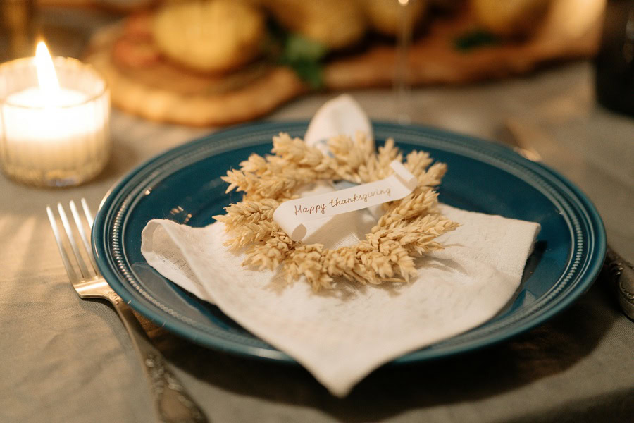 Best Thanksgiving Stuffing Recipes a Plate with a Napkin with a Napkin Ring That Says Happy Thanksgiving