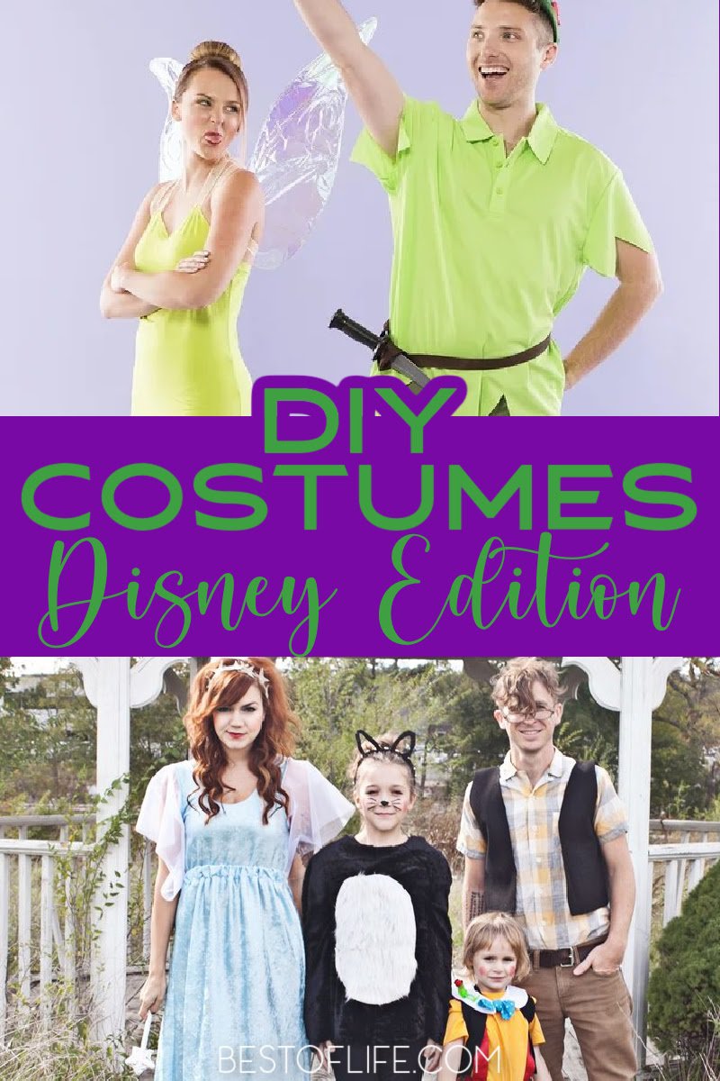 Your options are vast if you decide to make some DIY couple Halloween costume ideas for Disney fans. Show off your Disney side on Main Street or at home! DIY Costumes | DIY Costumes for Couples | Couple Costumes | Disney Couple Costumes | Disney Halloween Ideas | Halloween Costumes for Adults #Halloween #DIY via @thebestoflife