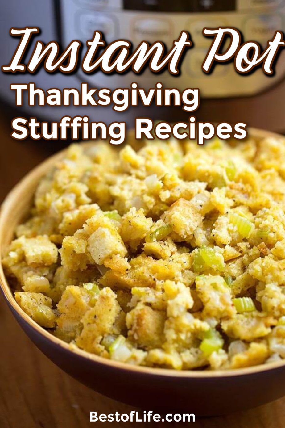 The best Instant Pot Thanksgiving stuffing recipes will help you make an amazing Thanksgiving dinner with a traditional Thanksgiving side dish everyone enjoys. Instant Pot Holiday Recipes | Instant Pot Thanksgiving Recipes | Instant Pot Side Dish Recipes | Instant Pot Stuffing Recipes | Recipes for a Crowd | Party Recipes | Holiday Recipes #thanksgiving #instantpotrecipes